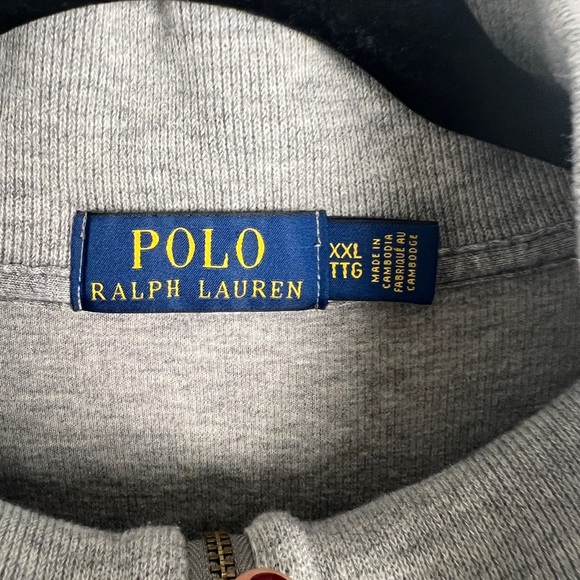 Polo Ralph Lauren Mens XXL Andover Heather Gray Quarter-Zip Long Sleeve Pullover - Picture 7 of 10
